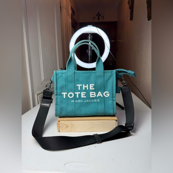 Marc Jacobs Handbags - Marc Jacobs Women's The Mini Tote Bag, Wasabi, Green, Blue, Graphic, USED